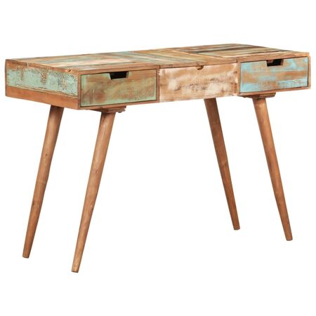  Masă de toaletă cu oglindă, 112x45x76 cm, lemn masiv reciclat