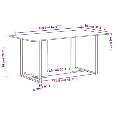  Masă de bucătărie, 160 cm, lemn masiv reciclat