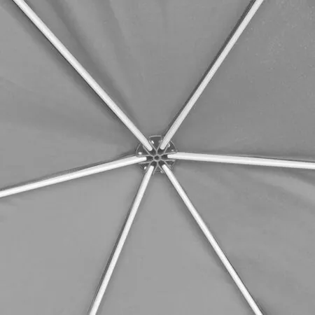  Marchiză hexagonală pliabilă, 6 pereți laterali, gri, 3,6x3,1 m