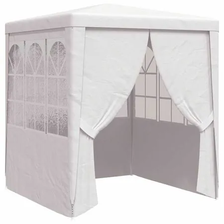  Cort petrecere profesional cu pereți, alb, 2,5 x 2,5 m 90 g/m²