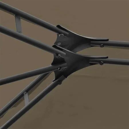  Pavilion de grădină cu perdele, gri taupe, 4 x 3 m, 180 g/m²