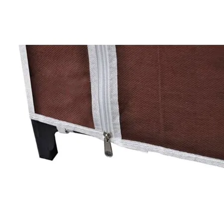  Dulapuri de haine, material textil, 2 buc, maro 