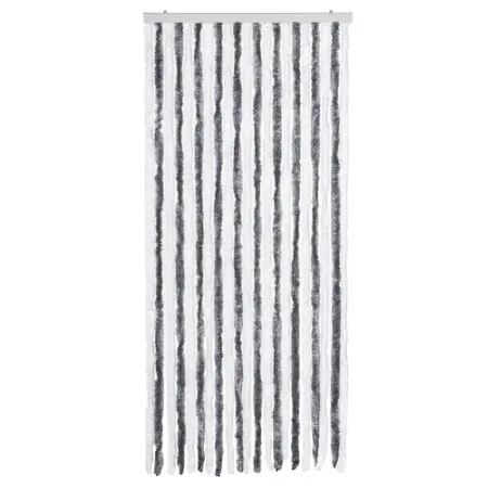  Perdea pentru insecte, gri și alb, 90 x 200 cm, chenille