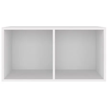  Cutie de depozitare viniluri, alb, 71x34x36 cm, lemn compozit