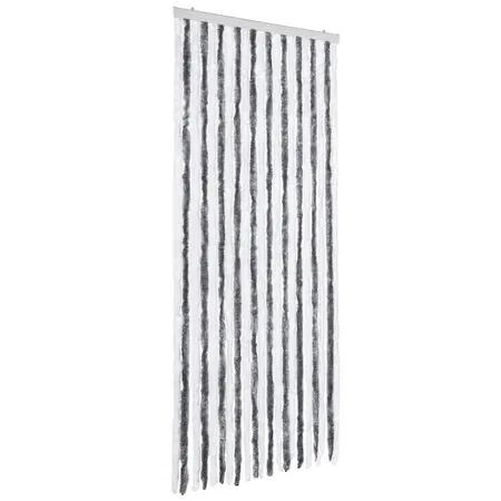  Perdea pentru insecte, gri și alb, 90 x 200 cm, chenille