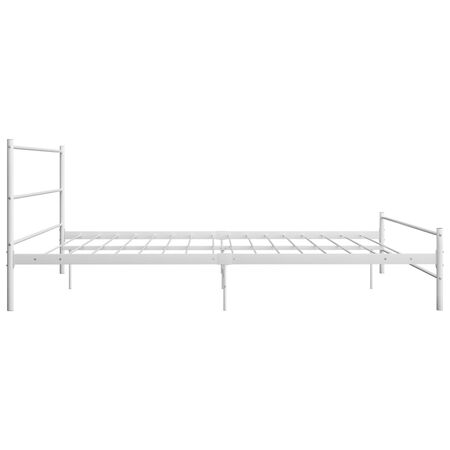  Cadru de pat, alb, 200 x 200 cm, metal