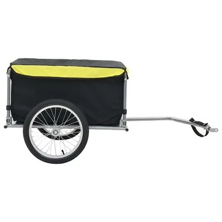  Remorcă de bicicletă, negru și galben, 65 kg