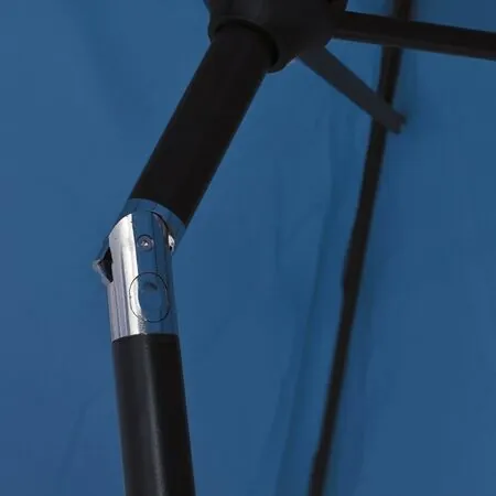  Umbrelă de soare de exterior cu stâlp metalic, azur, 300 cm  