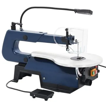  Fierăstrău electric de traforaj cu pedală și lumină LED 125 W 