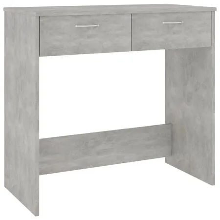  Birou, gri beton, 80x40x75 cm, lemn prelucrat