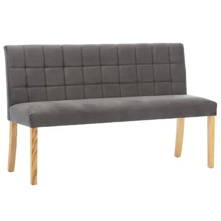  Bancă, gri, 140 cm, catifea