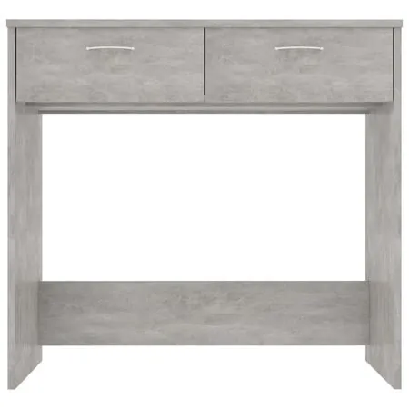  Birou, gri beton, 80x40x75 cm, lemn prelucrat