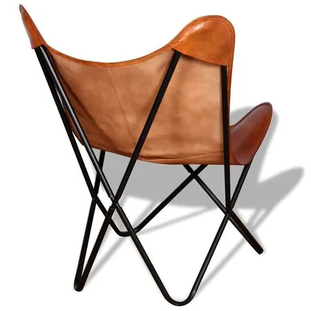  Scaun fluture, maro, piele naturală 
