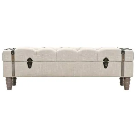  Bancă de depozitare, lemn masiv și oțel, 111 x 34 x 37 cm