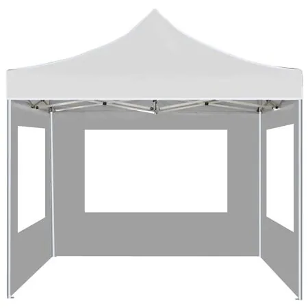  Cort de petrecere pliabil cu pereți, alb, 3 x 3 m, aluminiu