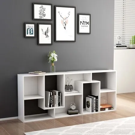  Bibliotecă, alb, 67x24x161 cm, lemn prelucrat