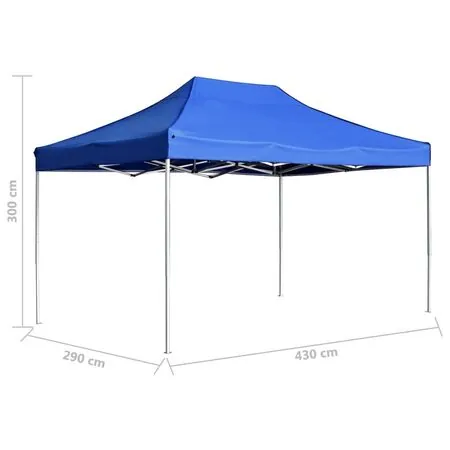  Cort de petrecere pliabil profesional albastru 4,5x3 m aluminiu