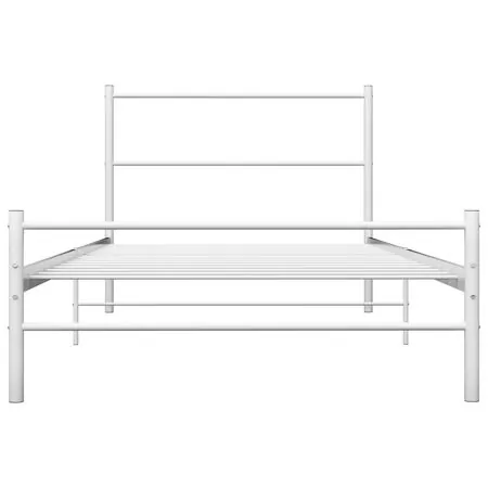  Cadru de pat, alb, 100 x 200 cm, metal
