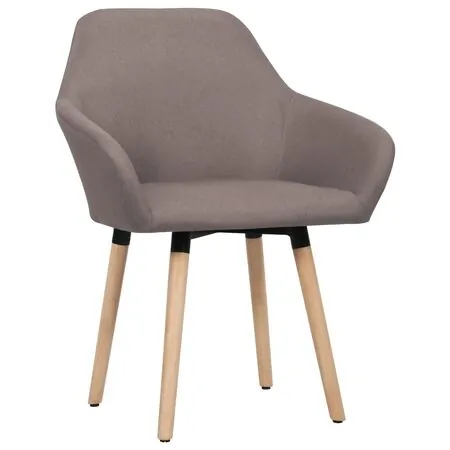  Scaune de bucătărie, 2 buc., gri taupe, material textil