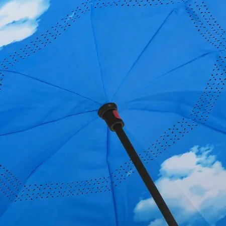  Umbrelă cu mâner în formă de C, negru, 108 cm