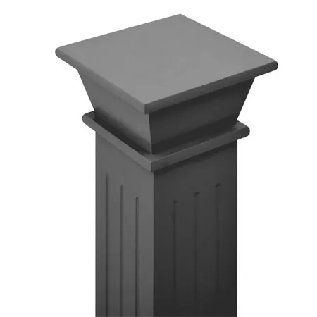  Suport plante clasic formă stâlp pătrat negru 17x17x66 cm MDF