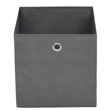  Cutii depozitare, 10 buc., gri, 28x28x28 cm, material nețesut
