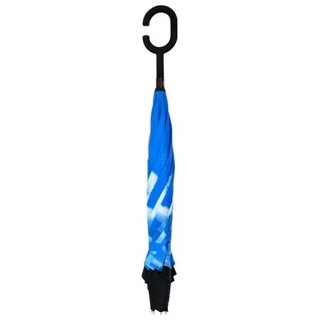  Umbrelă cu mâner în formă de C, negru, 108 cm