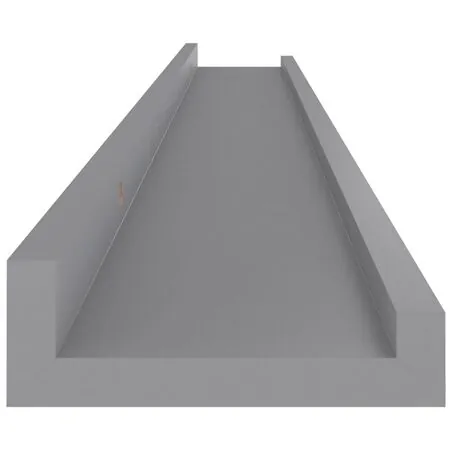  Rafturi de perete, 4 buc., gri, 100x9x3 cm