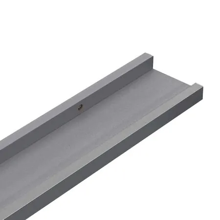  Rafturi de perete, 4 buc., gri, 100x9x3 cm