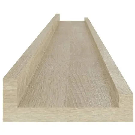 Rafturi de perete, 2 buc., stejar sonoma, 100x9x3 cm