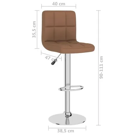  Scaun de bar, maro, material textil