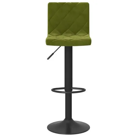  Scaune de bar, 2 buc., verde deschis, catifea