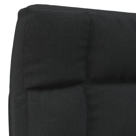  Scaun de podea pliabil, negru, material textil