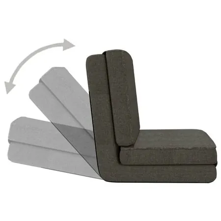  Scaun pliabil de podea, gri închis, textil