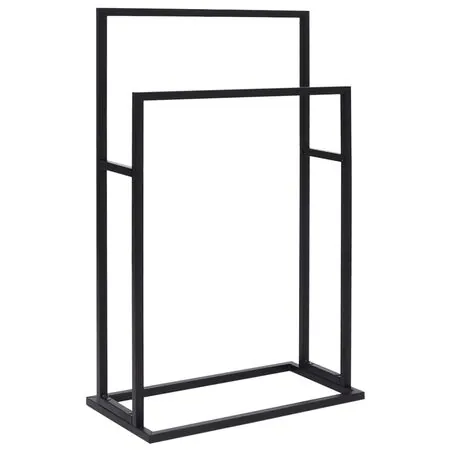  Suport de prosoape autonom, negru, 48x24x78,5 cm, fier