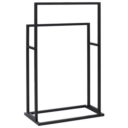  Suport de prosoape autonom, negru, 48x24x78,5 cm, fier