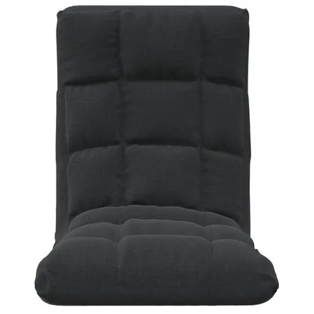  Scaun de podea pliabil, negru, material textil