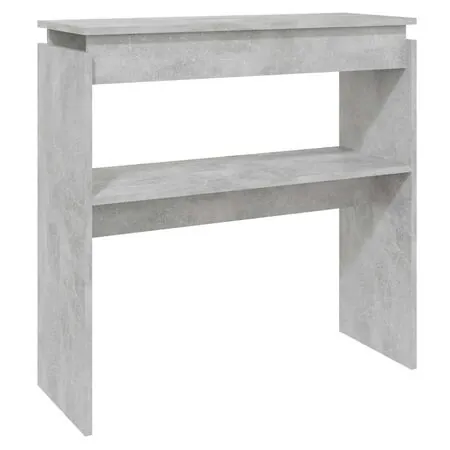  Masă consolă, gri beton, 80x30x80 cm, lemn prelucrat