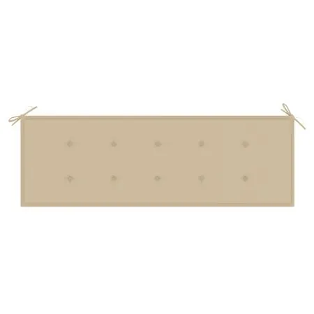  Bancă grădină 3 locuri, cu pernă, 150 cm, lemn masiv eucalipt