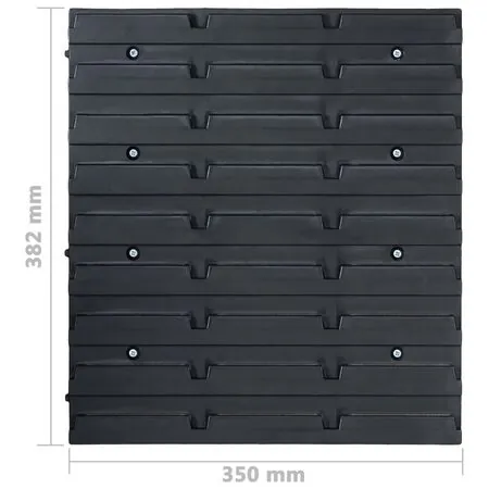  Set cutii depozitare 80 piese cu panouri de perete, roșu&negru