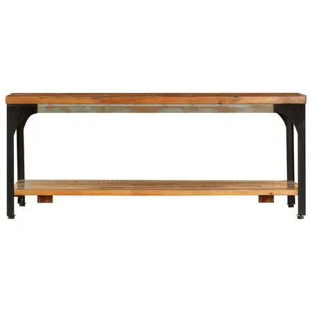  Măsuță de cafea cu raft, 100 x 60 x 35 cm, lemn masiv reciclat