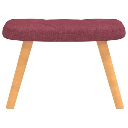  Scaun de relaxare cu taburet, roșu vin, textil