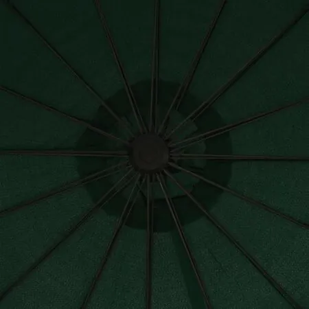  Umbrelă de soare suspendată, verde, 3 m, stâlp de aluminiu