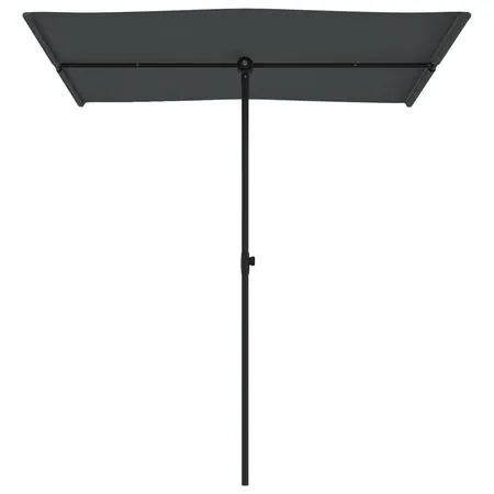  Umbrelă de soare exterior, stâlp aluminiu, antracit, 180x110 cm
