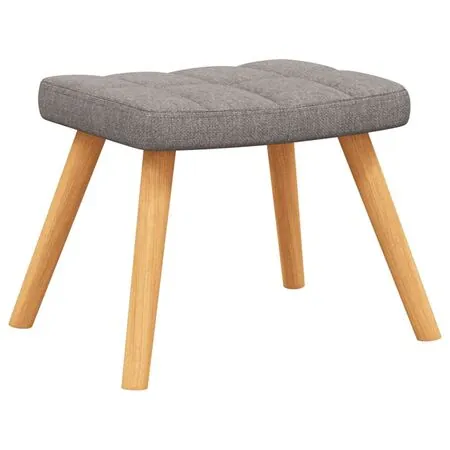  Scaun balansoar cu taburet, gri taupe, textil