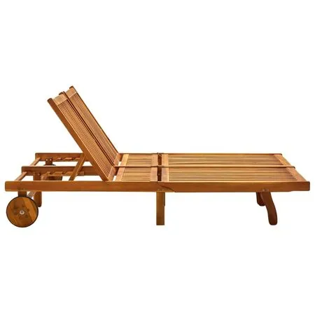  Șezlong de grădină cu perne, 2 persoane, lemn masiv de acacia