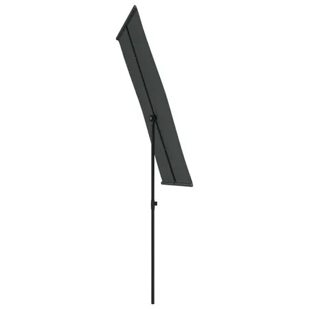  Umbrelă de soare exterior, stâlp aluminiu, antracit, 180x110 cm