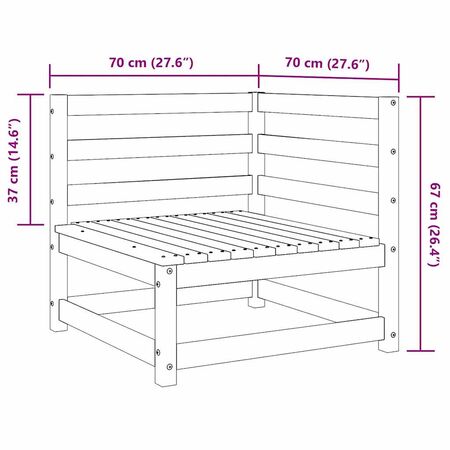  Set mobilier de grădină, 2 piese, gri, lemn masiv de pin
