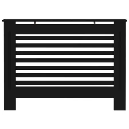  Mască pentru calorifer, negru, 112 x 19 x 81,5 cm, MDF