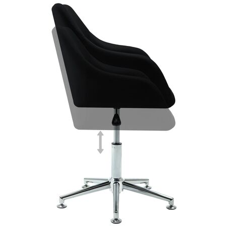  Scaun de birou pivotant, negru, material textil